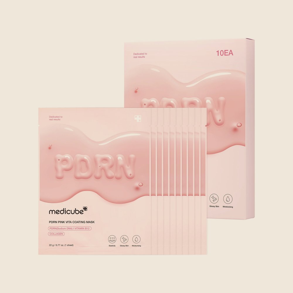 Medicube PDRN Pink Vita Coating Sheet Mask — 10 unidades — Medicube